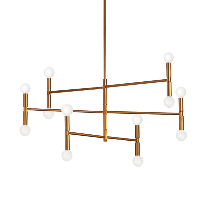 Dainolite 12 Light Chandelier Vintage Bronze Finish AVA-3012C-VB