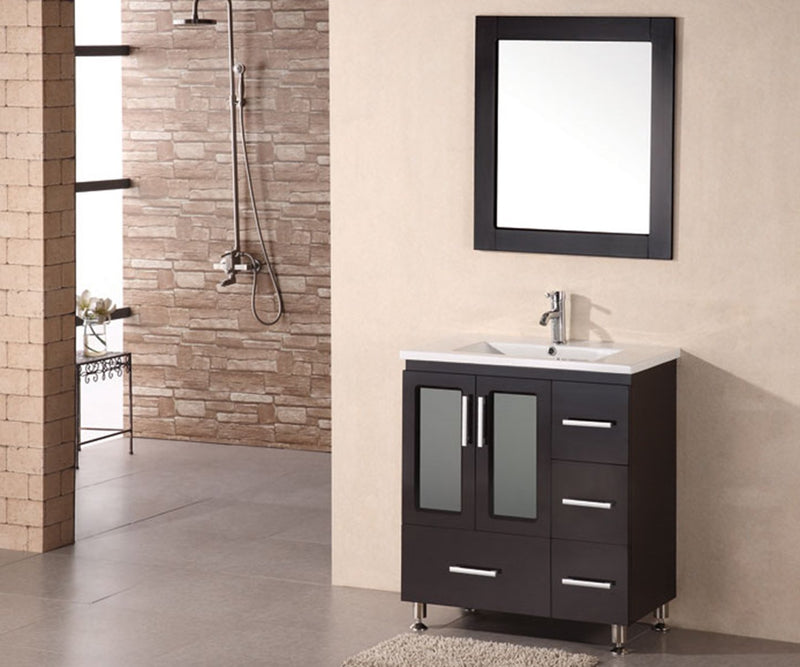 Design Element Stanton 32" Single Sink Vanity Set in Espresso