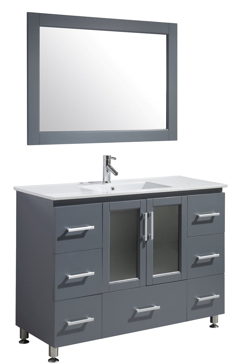 Design Element Stanton 48" Single Sink Vanity Set in Gray Finish