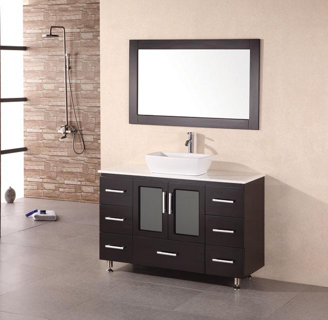 Design Element Stanton 48" Single Sink Vanity Set in Espresso