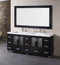 Design Element Stanton 72” Double Sink Vanity Set in Espresso