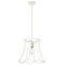 Dainolite 1 Light Metal White Framed Pendant BKO-M-WH