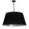 Dainolite 1 Light Brynn Large Pendant Blk/Sv Shade Black BRY-L-BK-697