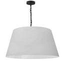 Dainolite 1 Light Brynn Large Pendant Jtone Wht Shade Black BRY-L-BK-790