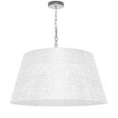 Dainolite 1 Light Brynn Large Pendant White/Clear Shade Pc BRY-L-PC-2400