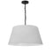 Dainolite 1 Light Brynn Medium Pendant Jtone Wht Shade Black BRY-M-BK-790