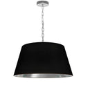 Dainolite 1 Light Brynn Medium Pendant Blk/Slv Shade Pc BRY-M-PC-697