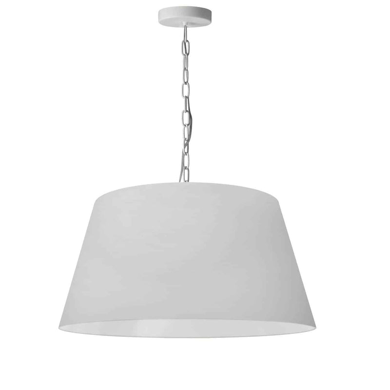 Dainolite 1 Light Brynn Medium Pendant Wht Shade White BRY-M-WH-790