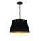 Dainolite 1 Light Brynn Small Pendant Blk/Gld Shade Agb BRY-S-AGB-698