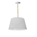 Dainolite 1 Light Brynn Small Pendant Wht Shade Agb BRY-S-AGB-790