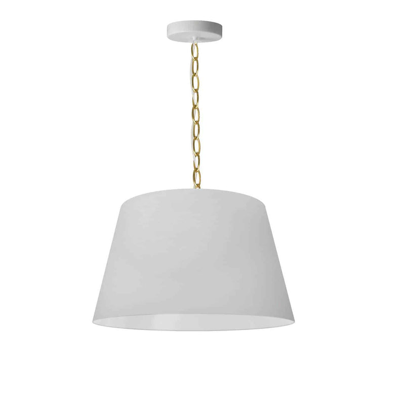 Dainolite 1 Light Brynn Small Pendant Wht Shade Agb BRY-S-AGB-790