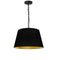 Dainolite 1 Light Brynn Small Pendant Blk/Gld Shade Black BRY-S-BK-698