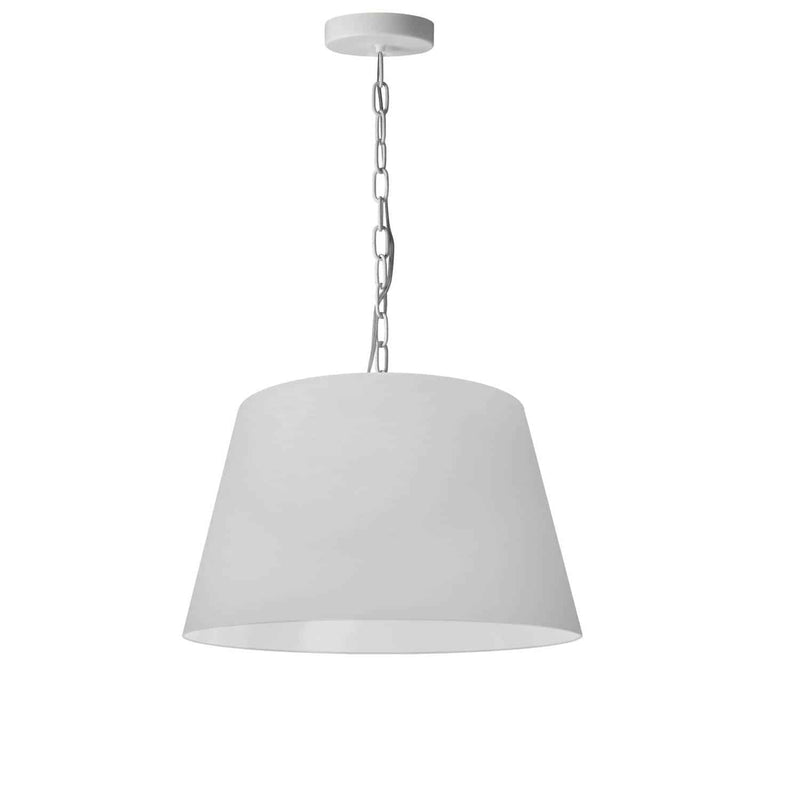 Dainolite 1 Light Brynn Small Pendant Wht Shade White BRY-S-WH-790