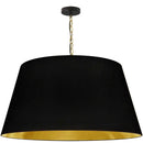 Dainolite 1 Light Brynn X Large Pendant Blk/Gld Shade Agb BRY-XL-AGB-698