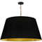 Dainolite 1 Light Brynn X Large Pendant Blk/Gld Shade Agb BRY-XL-AGB-698