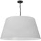 Dainolite 1 Light Brynn X Large Pendant Jtone Wht Shade Black BRY-XL-BK-790