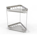 Allied Brass Double Tier Corner Shower Basket BSK-20DT-SN