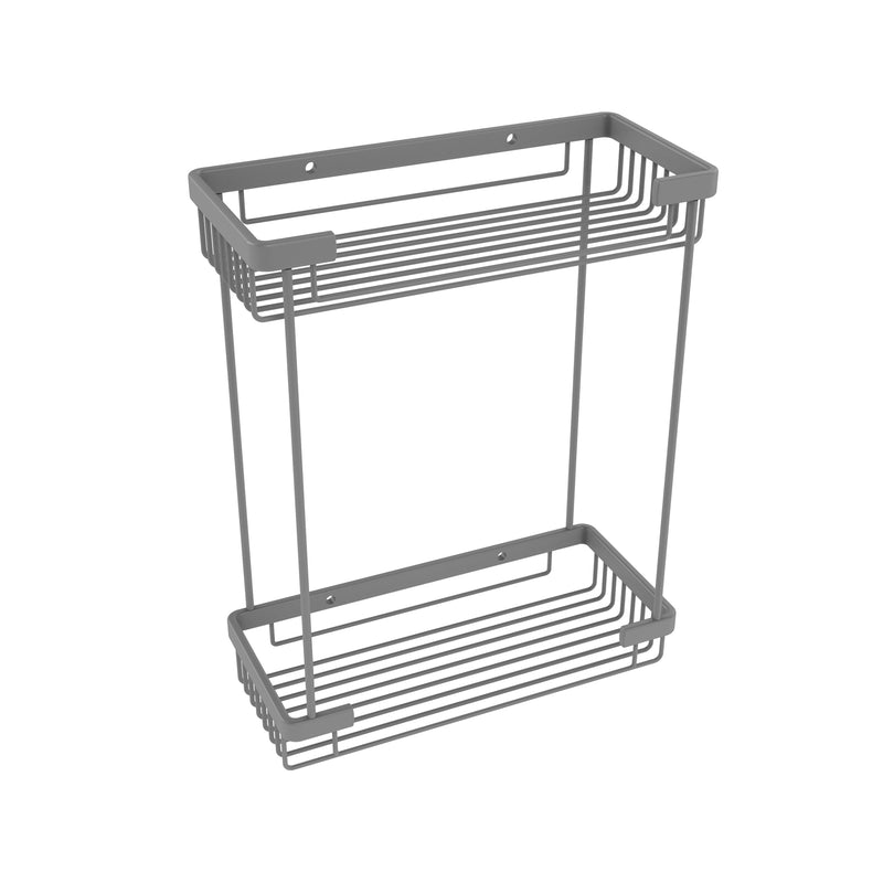 Allied Brass Double Tier Rectangular Toiletry Shower Basket BSK-60DR-GYM