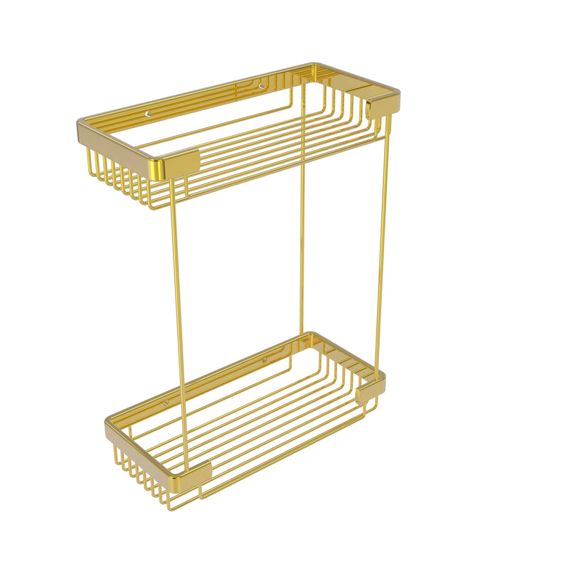 Allied Brass Double Tier Rectangular Toiletry Shower Basket BSK-60DR-PB