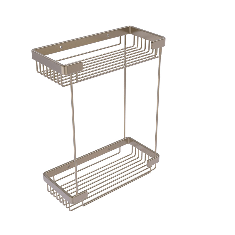 Allied Brass Double Tier Rectangular Toiletry Shower Basket BSK-60DR-PEW