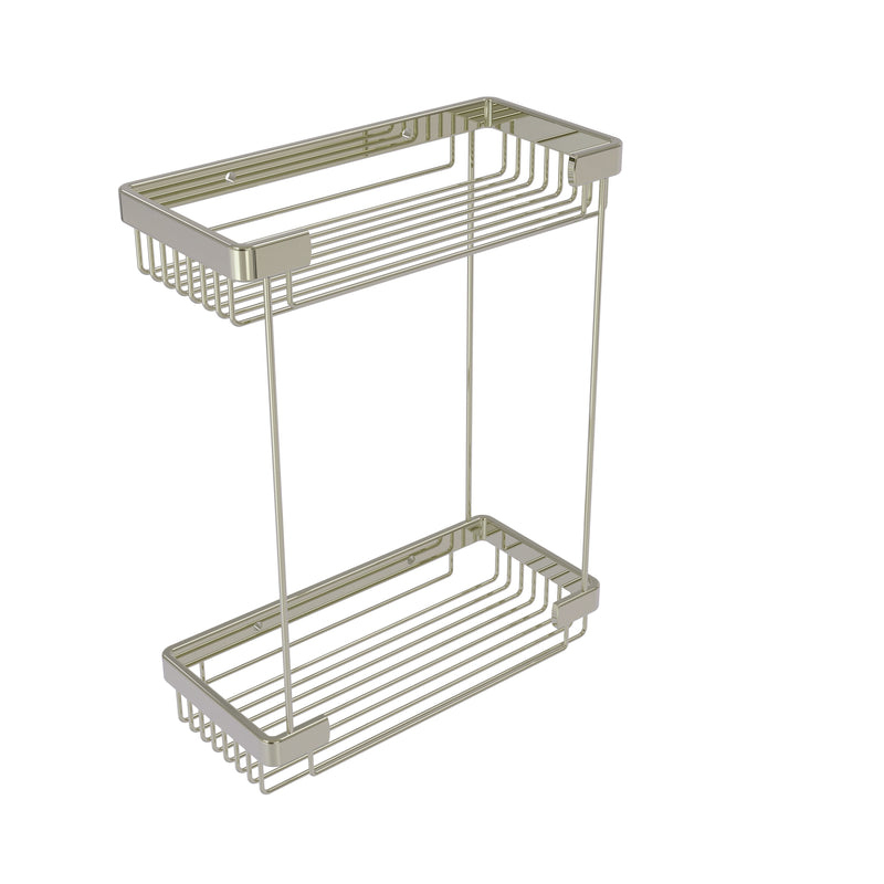 Allied Brass Double Tier Rectangular Toiletry Shower Basket BSK-60DR-PNI