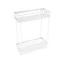 Allied Brass Double Tier Rectangular Toiletry Shower Basket BSK-60DR-WHM