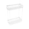 Allied Brass Double Tier Rectangular Toiletry Shower Basket BSK-60DR-WHM