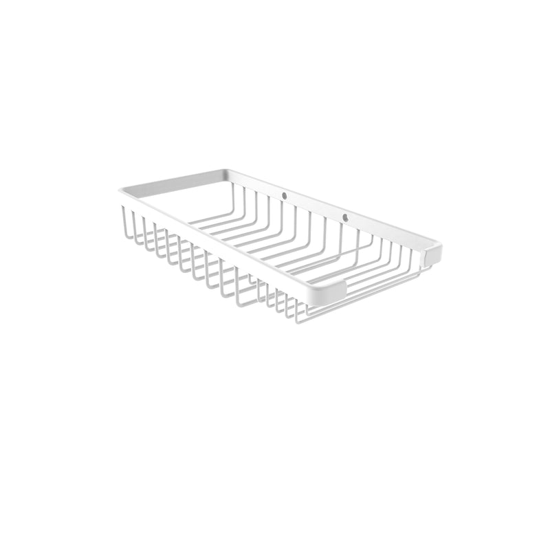 Allied Brass Rectangular Combination Shower Basket BSK-60SR-WHM