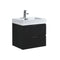 KubeBath Bliss 24" Black Wall Mount Modern Bathroom Vanity BSL24-BK