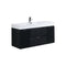 KubeBath Bliss 48" Black Wall Mount Modern Bathroom Vanity BSL48-BK