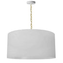 Dainolite 1 Light Large Braxton Pendant Aged Brass with White Shade BXN-L-AGB-790