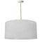 Dainolite 1 Light Large Braxton Pendant Aged Brass with White Shade BXN-L-AGB-790