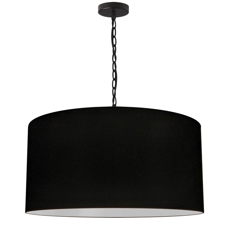 Dainolite 1 Light Large Braxton Pendant Black with Black Shade BXN-L-BK-797