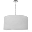 Dainolite 1 Light Large Braxton Pendant Polished Chrome with White Shade BXN-L-PC-790