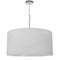 Dainolite 1 Light Large Braxton Pendant Polished Chrome with White Shade BXN-L-PC-790