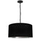 Dainolite 1 Light Medium Braxton Pendant Black with Black and Silver Shade BXN-M-BK-697