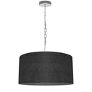 Dainolite 1 Light Medium Braxton Pendant Polished Chrome with Black and Clear Shade BXN-M-PC-2406