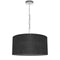 Dainolite 1 Light Medium Braxton Pendant Polished Chrome with Black and Clear Shade BXN-M-PC-2406