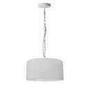 Dainolite 1 Light Small Braxton Pendant White with White Shade BXN-S-WH-790