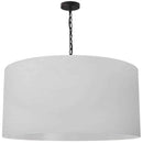 Dainolite 1 Light Extra Large Braxton Pendant Black with White Shade BXN-XL-BK-790