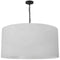 Dainolite 1 Light Extra Large Braxton Pendant Black with White Shade BXN-XL-BK-790