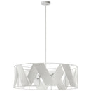 Dainolite 4 Light Incandescent Chandelier Matte White Finish with White Ribbon CDO1-304C-MW-WH