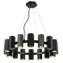 Dainolite 16 Light Halogen Chandelier Matte Black CEN-2416C-MB