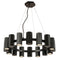 Dainolite 16 Light Halogen Chandelier Matte Black CEN-2416C-MB