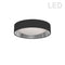 Dainolite 11" Light Flush Mount Fixture Black and Silver Shade CFLD-1114-697