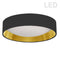 Dainolite 15" Light Flush Mount Fixture Black and Gold Shade CFLD-1522-698