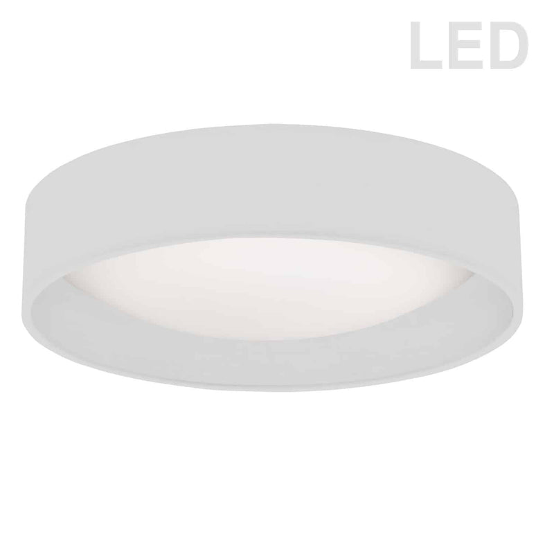 Dainolite 15" Light Flush Mount Fixture White Shade CFLD-1522-790