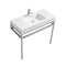 Kubebath Haus 40" Stainless Steel Console with White Acrylic Sink - Chrome CH40