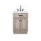 Water Creation Chestnut 24" Single Sink Carrara White Marble Countertop Vanity In Gray Oak with Mirror CH24CW03GK-R21000000