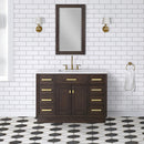 Water Creation Chestnut 48" Single Sink Carrara White Marble Countertop Vanity In Brown Oak CH48CW06BK-000000000